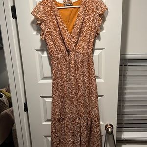 Rust Orange Sundress (belt included)